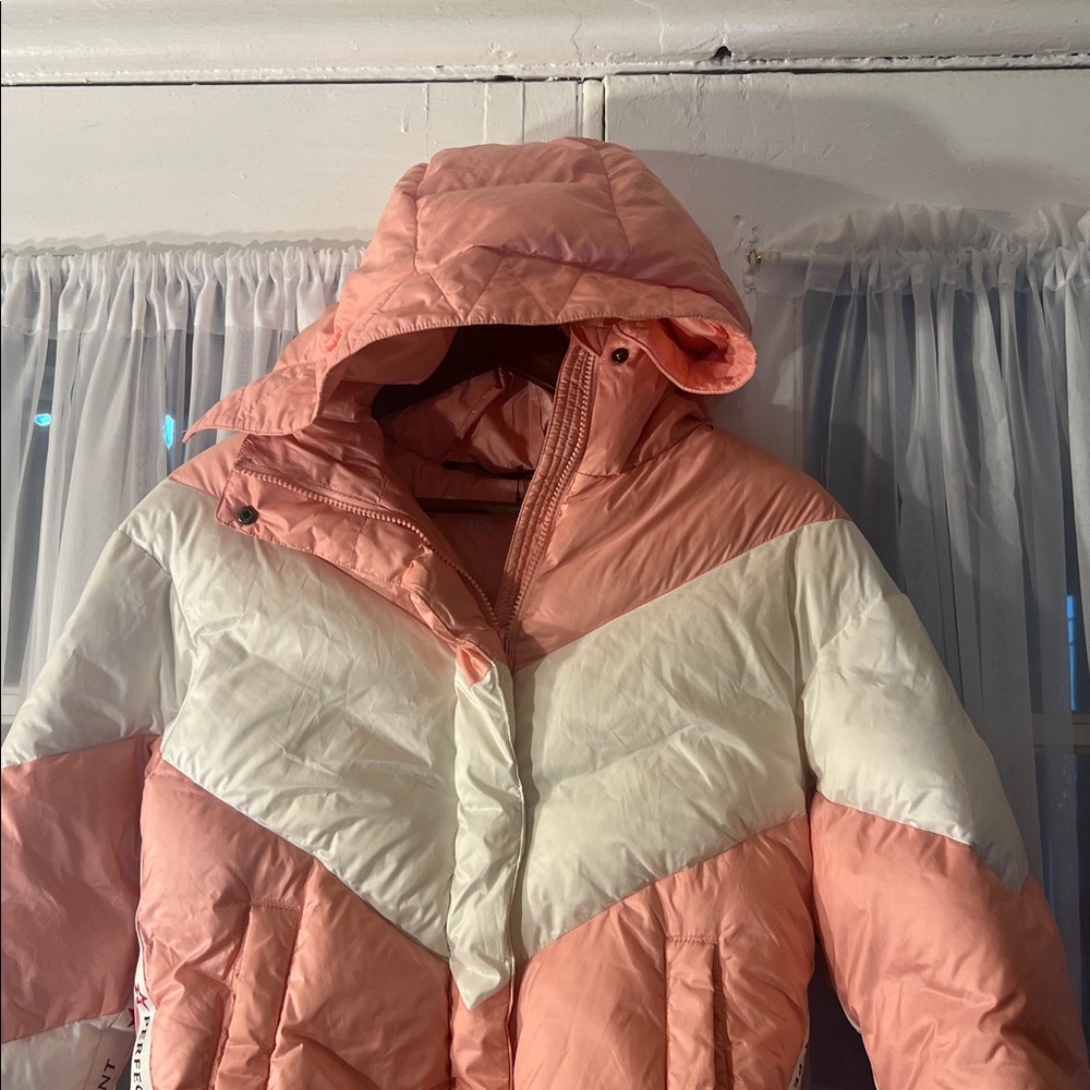 Perfect Moment Aspen Puffer Down Jacket Kid’s Size 12 White/Pink